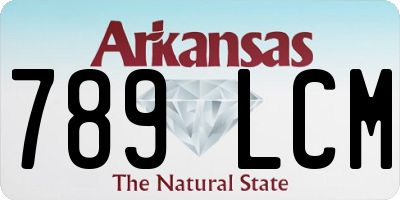 AR license plate 789LCM