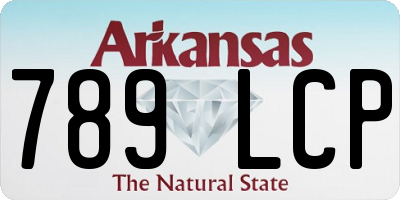 AR license plate 789LCP