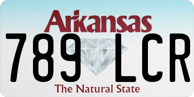AR license plate 789LCR
