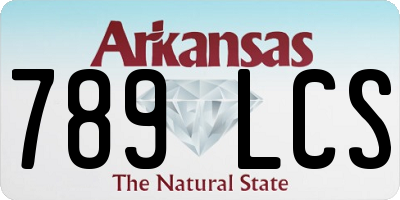 AR license plate 789LCS