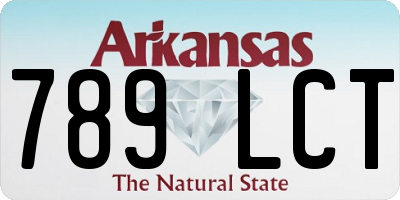 AR license plate 789LCT