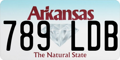 AR license plate 789LDB