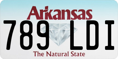 AR license plate 789LDI