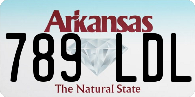 AR license plate 789LDL