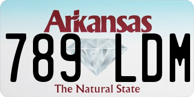 AR license plate 789LDM
