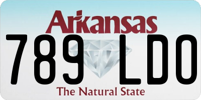 AR license plate 789LDO