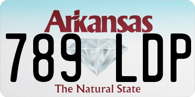 AR license plate 789LDP