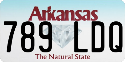 AR license plate 789LDQ