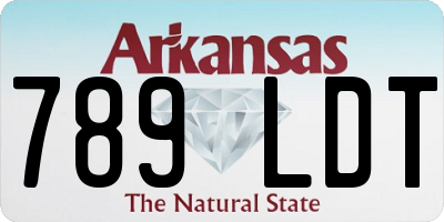 AR license plate 789LDT