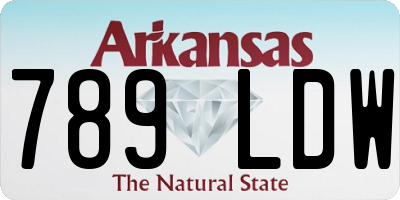 AR license plate 789LDW