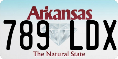 AR license plate 789LDX