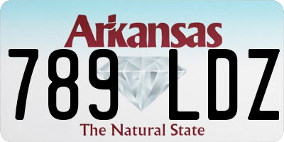 AR license plate 789LDZ