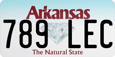 AR license plate 789LEC