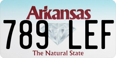 AR license plate 789LEF