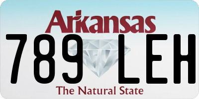 AR license plate 789LEH