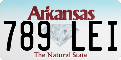 AR license plate 789LEI