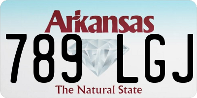 AR license plate 789LGJ