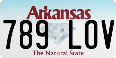 AR license plate 789LOV
