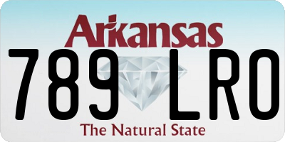 AR license plate 789LRO