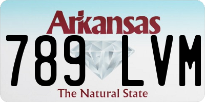 AR license plate 789LVM