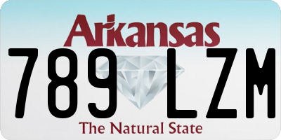 AR license plate 789LZM