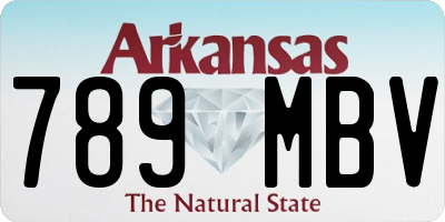 AR license plate 789MBV