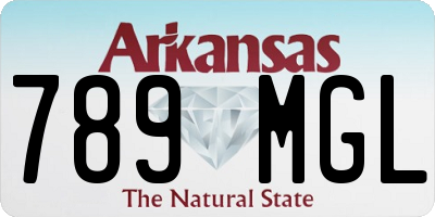 AR license plate 789MGL