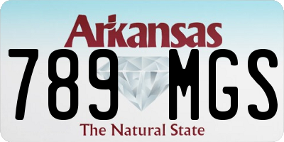 AR license plate 789MGS