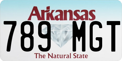 AR license plate 789MGT