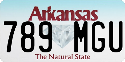 AR license plate 789MGU