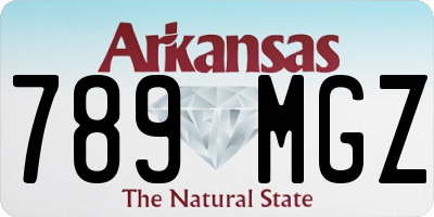AR license plate 789MGZ