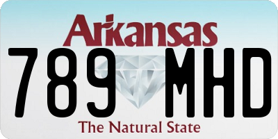 AR license plate 789MHD