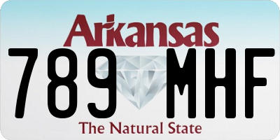 AR license plate 789MHF