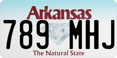 AR license plate 789MHJ