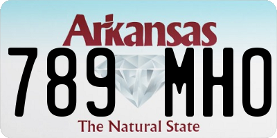 AR license plate 789MHO