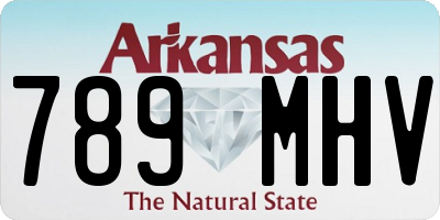 AR license plate 789MHV