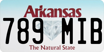 AR license plate 789MIB