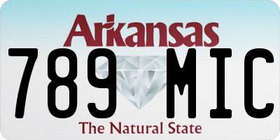 AR license plate 789MIC