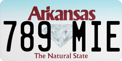 AR license plate 789MIE