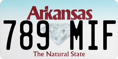 AR license plate 789MIF