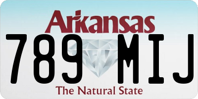 AR license plate 789MIJ