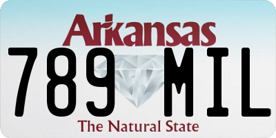AR license plate 789MIL