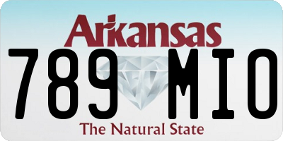 AR license plate 789MIO