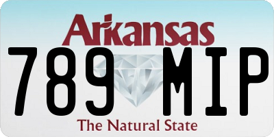 AR license plate 789MIP