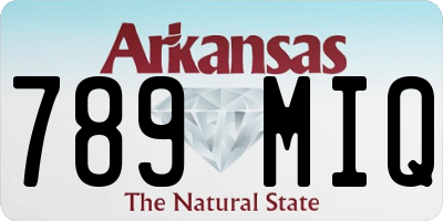 AR license plate 789MIQ