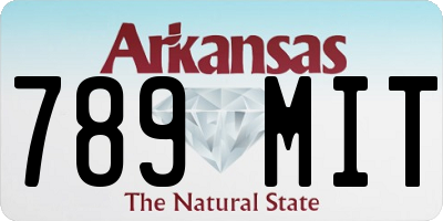 AR license plate 789MIT
