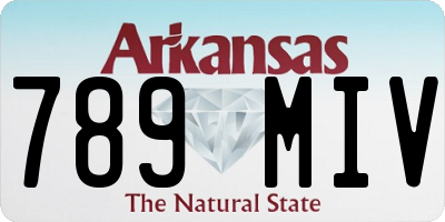 AR license plate 789MIV