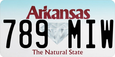 AR license plate 789MIW