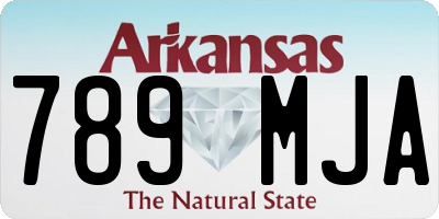 AR license plate 789MJA