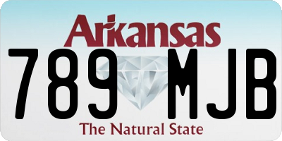 AR license plate 789MJB